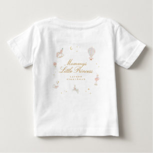 Custom Little Princess Cute Pink Girl Fairytale Baby T-Shirt