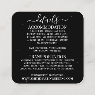 Custom Little Stars Minimalist Black Details Enclosure Card