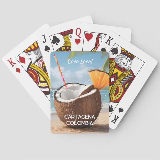 Custom Location Coco Loco Playing Cards (Back)