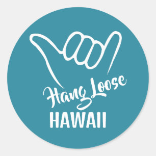 Custom Location & Color Shaka Classic Round Sticker