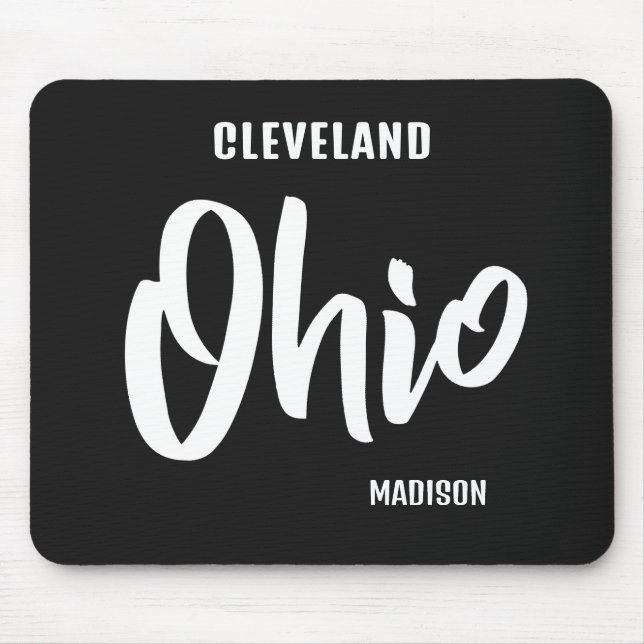 Custom Location, Name & Color Ohio Mouse Pad (Front)