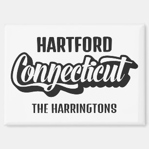 Custom Location & Name Connecticut Magnet