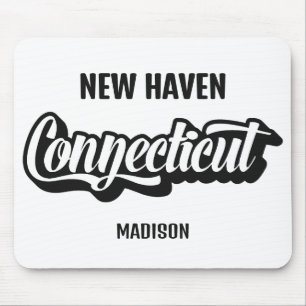 Custom Location & Name Connecticut Mouse Pad