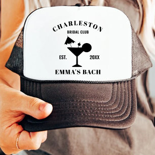 Custom Location Social Club Bachelorette Bridal Trucker Hat