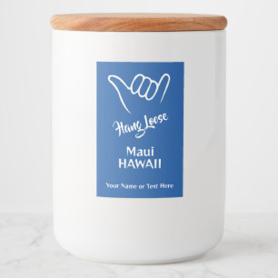Custom Location, Text & Colour Shaka Food Label