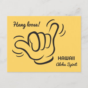 Custom Location, Text & Colour Shaka Postcard