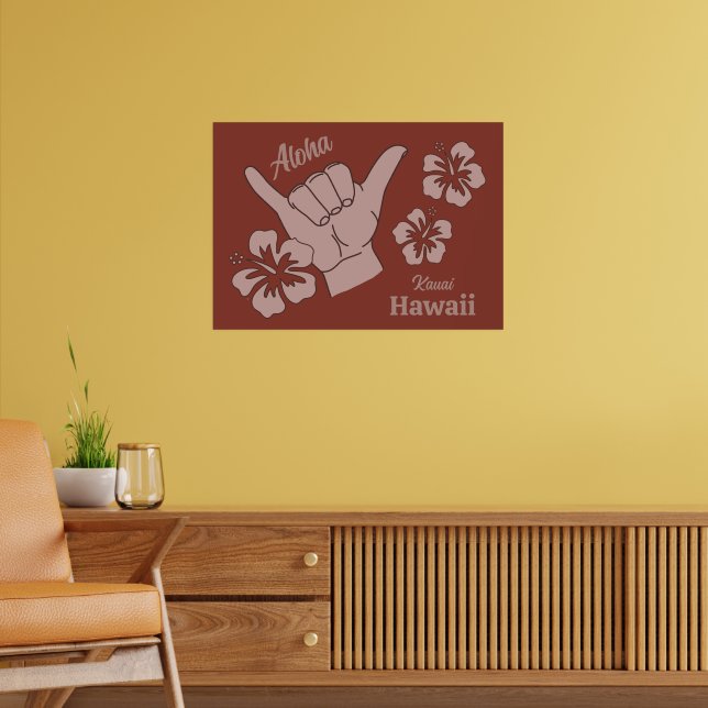 Custom Location, Text & Colour Shaka Poster (Living Room 2)