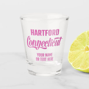 Custom Location & Text Connecticut Shot Glass