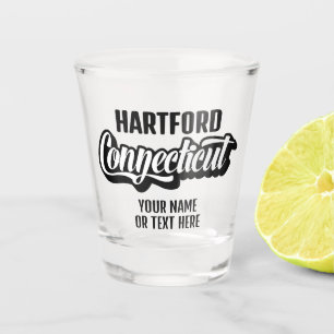 Custom Location & Text Connecticut Shot Glass