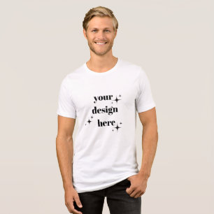  Custom Log Front and Back Design Personalized T-S Tri-Blend Shirt
