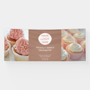 Custom Logo 2 Photos Bakery Business Banner