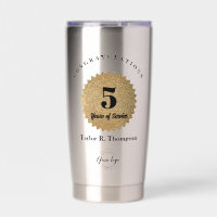 Custom logo 5 Years of Service Award Gold seal