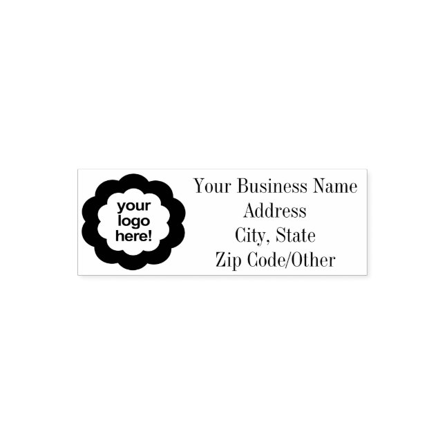 Custom Logo Address Business Multi-Purpose Self-inking Stamp (Design)