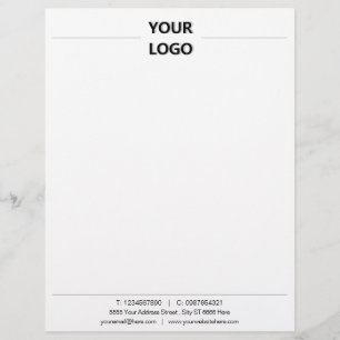 Custom Logo Address Contact Info Letterhead