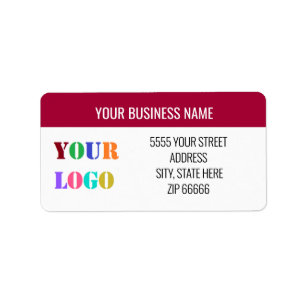 Custom Logo Address Personalised Labels Template