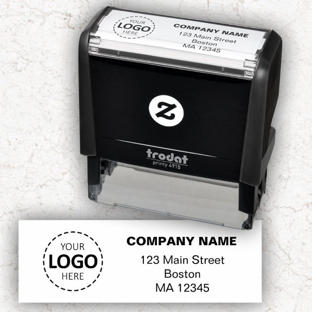 Custom Logo & Address  Self-inking Stamp (Creator Uploaded)