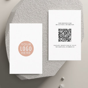 Custom Logo and QR Code DIY Modern Business Card