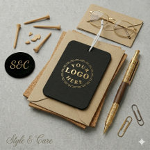 Custom Logo and QR Code Landscape Rectangle