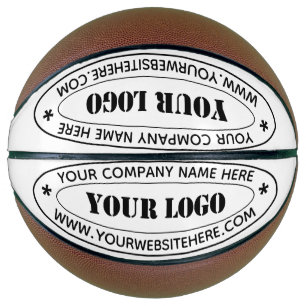 Custom Logo and Text Branded Basketball Example
