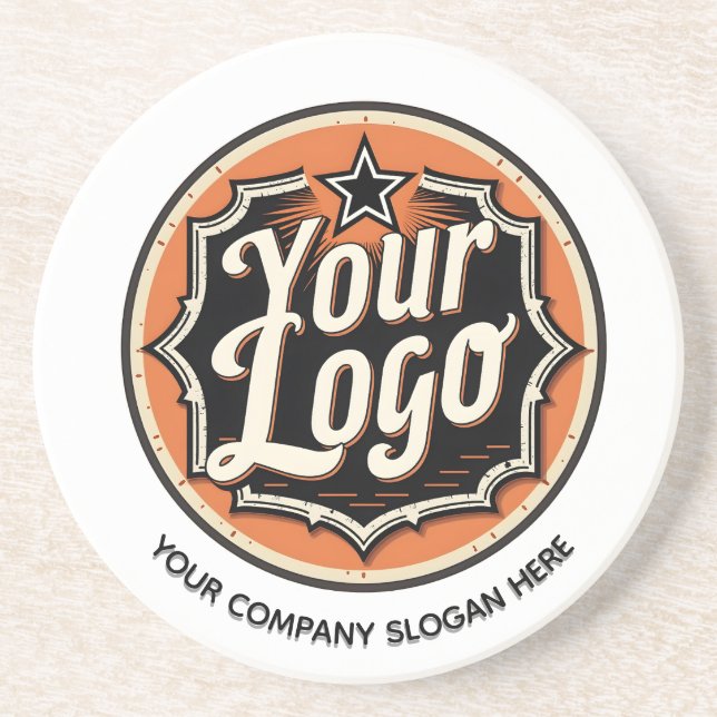 Custom Logo and Text Business Coaster (Front)