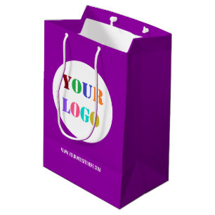 Custom Logo and Text Business Paper Shopping Bag