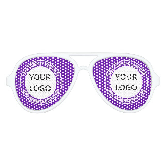 Custom Logo and Text Business Party Sunglasses (Front)