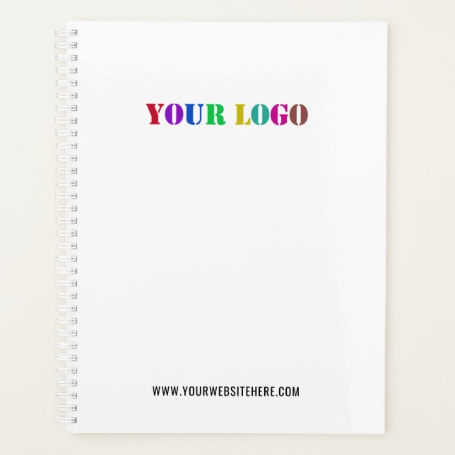 Custom Logo and Text Business Planner Template (Front)