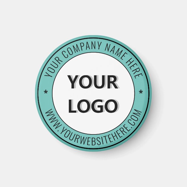 Custom Logo and Text Business Promotional Magnet (Front)