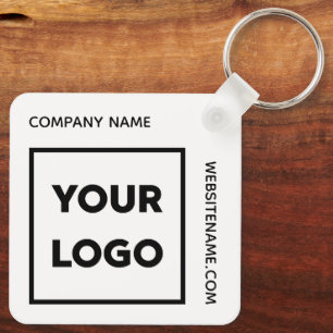 Custom Logo and Text Business Swag Key Ring