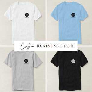 Custom Logo and Text Business T-Shirt