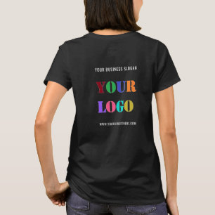 Custom Logo and Text Business T-Shirt Your Colours