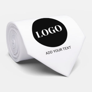 Custom logo and text business  tie