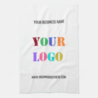 Custom Logo and Text Company Kitchen Towel