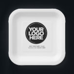 Custom Logo and Text Corporate Company Party Paper Plate<br><div class="desc">Elevate your corporate event with our custom logo and text paper plates, designed to impress and ensure a seamless dining experience. Crafted from durable, eco-friendly materials, these versatile plates are perfect for company parties, celebrations, or meetings. Personalise each plate with your company's branding or a special message to leave a...</div>