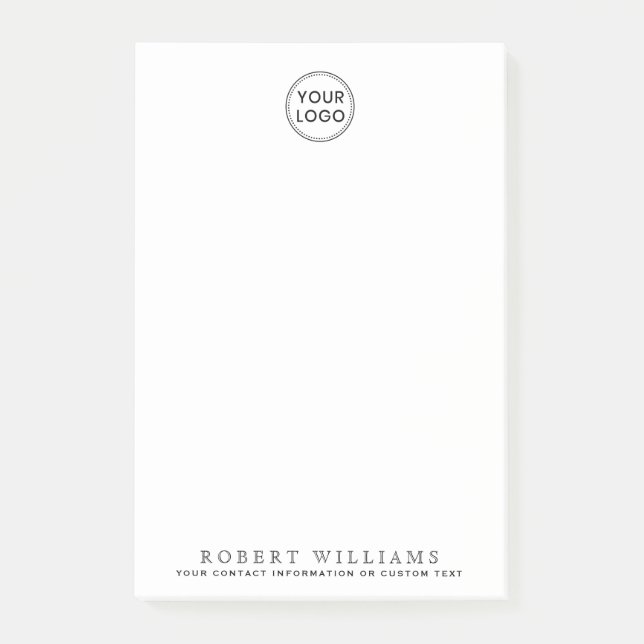 Custom logo and text custom colour sticky post-it notes (Front)