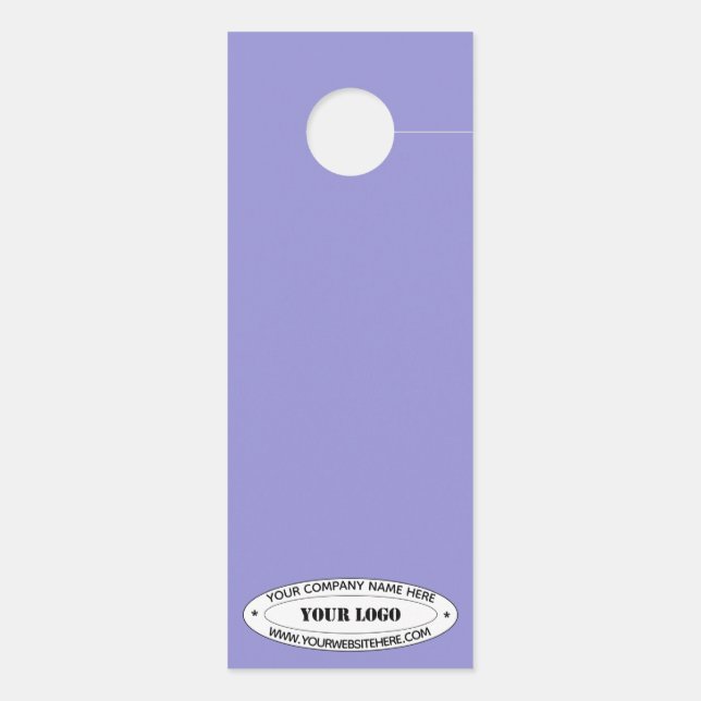 Custom Logo and Text Door Hanger - Your Colours (Back)