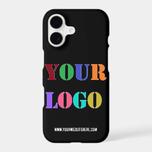 Custom Logo and Text iPhone Case Choose Colour