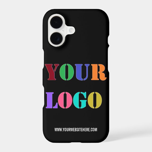 Custom Logo and Text iPhone Case Choose Colour (Back)