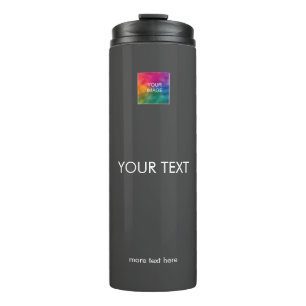 Custom Logo And Text Modern Best Top Template Thermal Tumbler