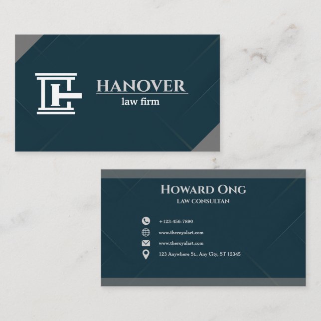Custom logo and Text Modern Business Card (Front/Back)