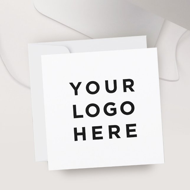 Custom logo and text modern square invitation card (custom invitation)
