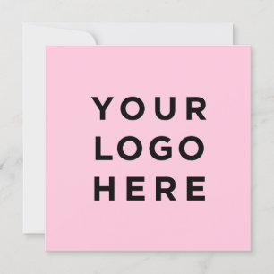 Custom logo and text modern square invitation card
