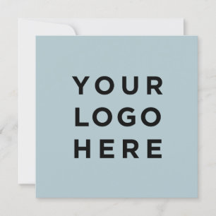 Custom logo and text modern square invitation card