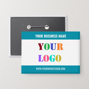 Custom Logo and Text Name Business Button Template