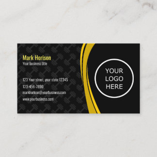 Custom logo and text Personal Trainer Business Card