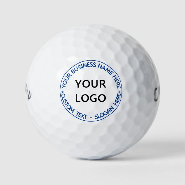 Custom Logo and Text Personalised Golf Balls Stamp (Front)