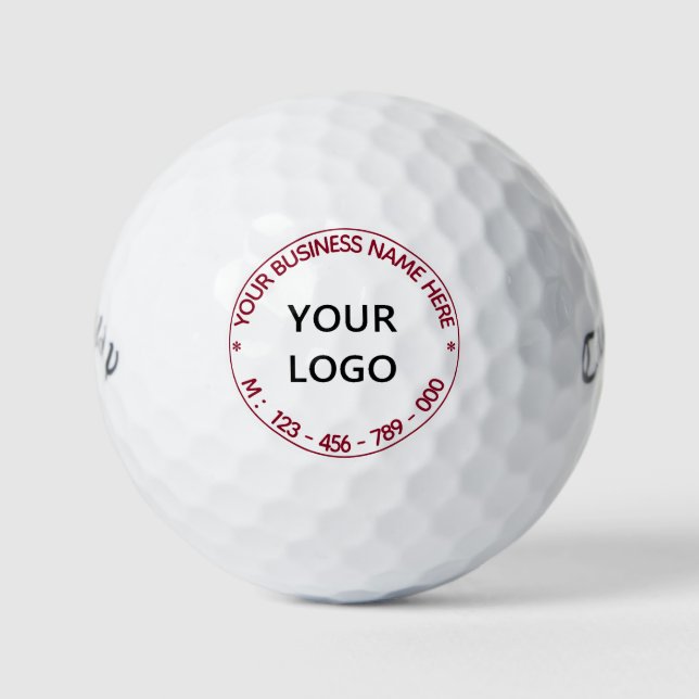Custom Logo and Text Personalised Stamp Golf Balls (Front)