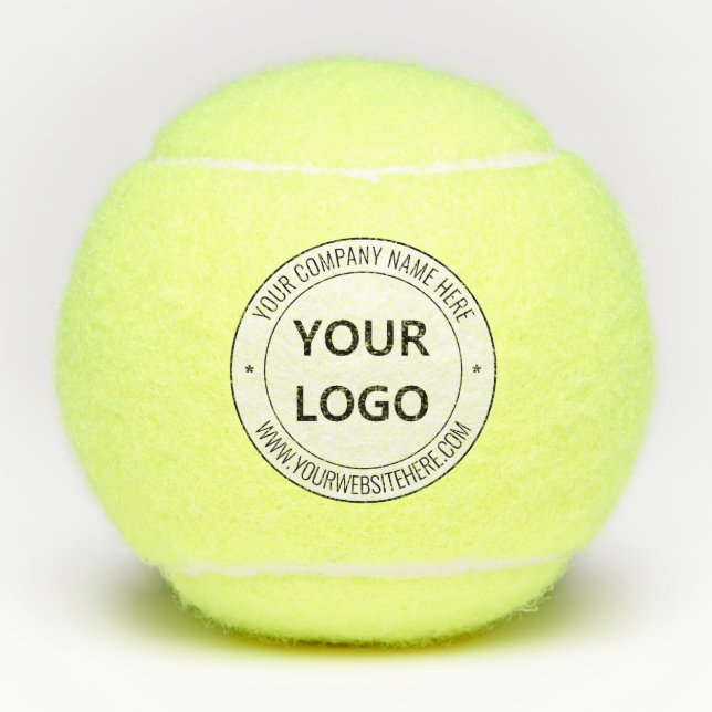Custom Logo and Text Personalised Tennis Balls (Front)