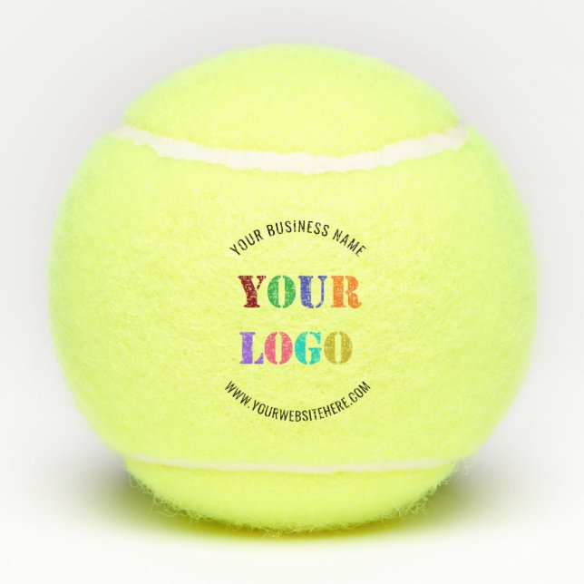 Custom Logo and Text Personalised Tennis Balls (Back)