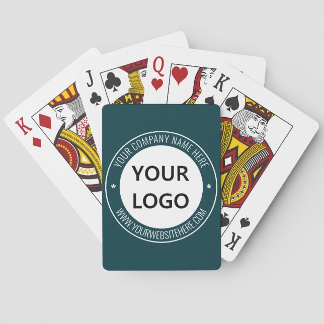 Custom Logo and Text Playing Cards Choose Colours (Back)